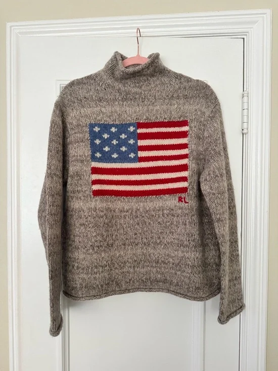 NWT Polo Ralph Lauren American Flag Sweater - Picture 2 of 3